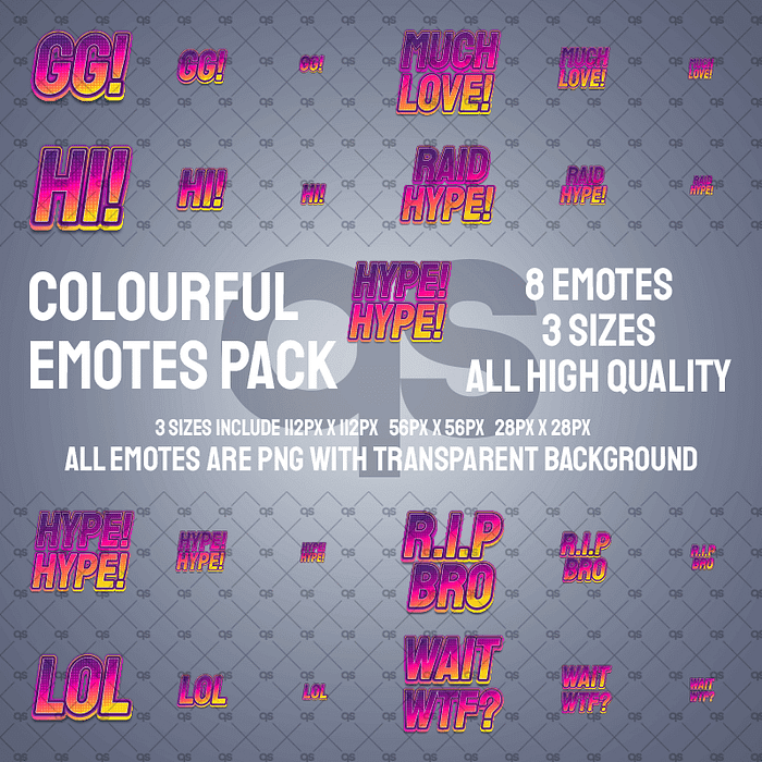 Colourful Emotes Package